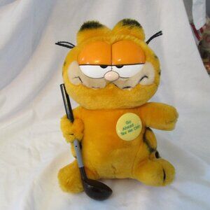 Rare Garfield "Go Ahead ... Tee Me Off!" Golfer Plush